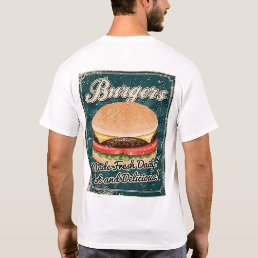 T-shirt Burger Retro (Dos)