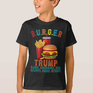 T-shirt Burger Trump Blâme Mine Course Fait Gazé Évite