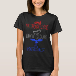 T-shirt Burgers Hot Dogs et liberté
