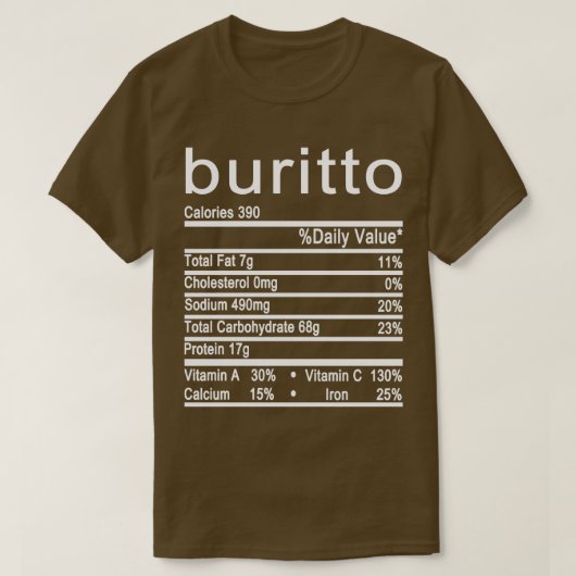 T-shirt buritto (Design devant)