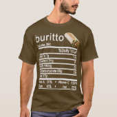 T-shirt buritto Nutrition Facts étiquette (Devant)