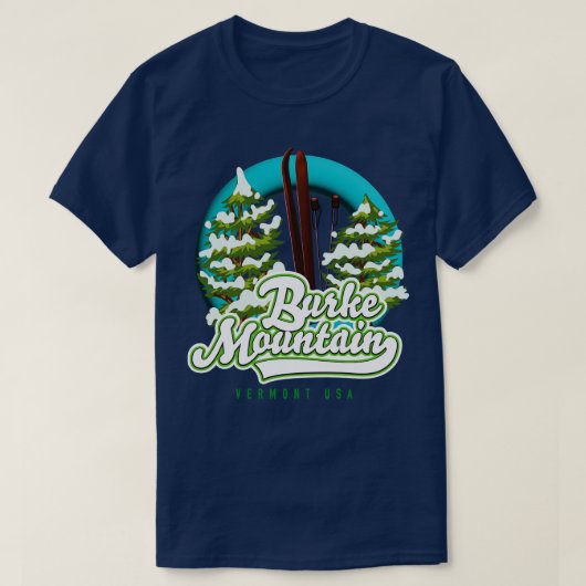 T-shirt Burke montagne vermont nous ski (Design devant)