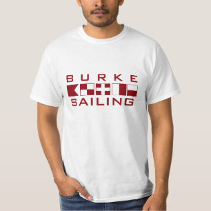 T-shirt Burke naviguant la chemise nautique de drapeaux
