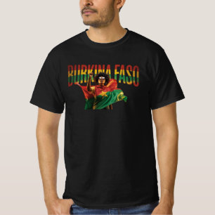 T-shirt Burkina Faso Drapeau Conception - Idéal Pour Montr