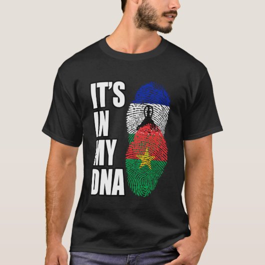 T-shirt Burkina Faso Et Basotho Mélangent Le Drapeau Du Pa (Devant)