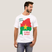 T-SHIRT BURKINA FASO, UNITÉ CONSTRUIT UNE GRANDE SOCIÉTÉ (Devant entier)