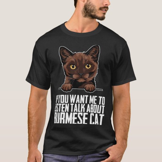 T-shirt Burmese Burmese cat Burmese mother (Devant)
