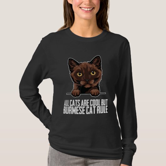 T-shirt Burmese cat Burmese dad Burmese (Devant)