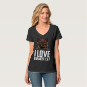 T-shirt Burmese cats  Burmese mom  Burmese kitten  3 (Devant entier)