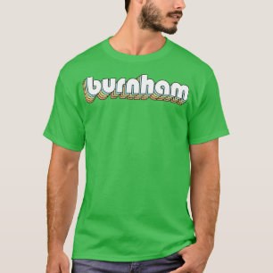 T-shirt Burnham Retro Rainbow Typographie style défraîchi