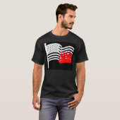 T-shirt Burning de drapeau (Devant entier)