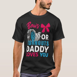 T-shirt Burnouts Ou Bows Papa Vous Aime Genre Reveal Par