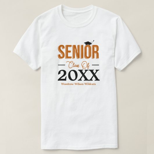 T-shirt Burnt Orange Senior Classe de (Design devant)