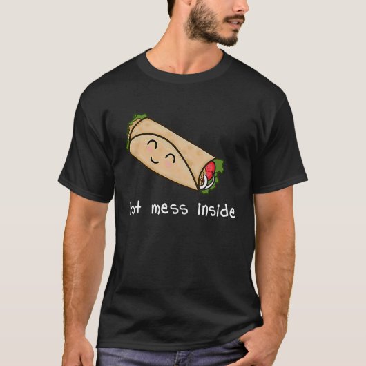 T-shirt Burrito Chaud Bouillonnement Interne (Devant)