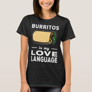 T-shirt Burrito Est Mon Amour Langue Taco Food Pun
