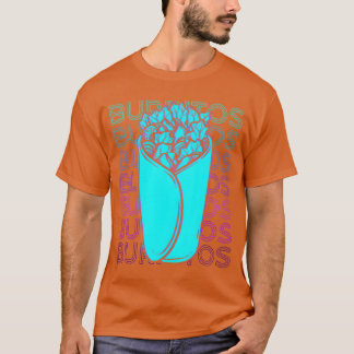 T-shirt Burritos Nourriture Mexicaine Fille Rétro