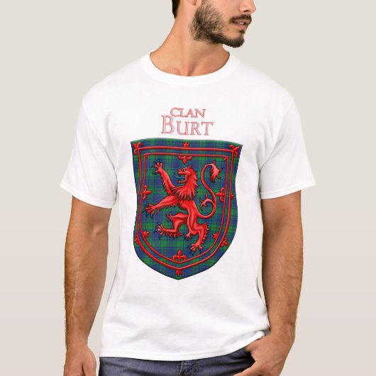 T-shirt Burt Tartan Plaid Écossais Lion Rampant (Devant)
