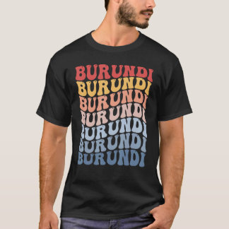T-shirt Burundi Groovy Retro Burundian