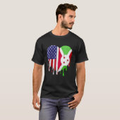 T-shirt Burundi Patriot Américain Cultivé Pays Melting Hea (Devant entier)