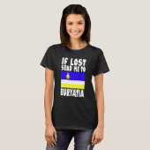 T-shirt Buryatia Flag Design  If lost send me to Buryatia (Devant entier)