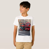 T-shirt Bus à impériale rouges (Devant entier)