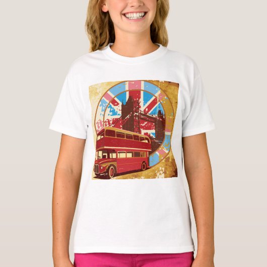 T-shirt Bus Anglais Double Decker (Devant)