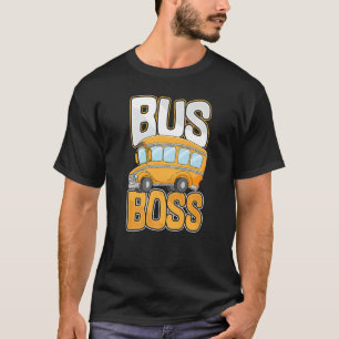 T-shirt Bus Boss School Bus Driver Men Women Student Deli