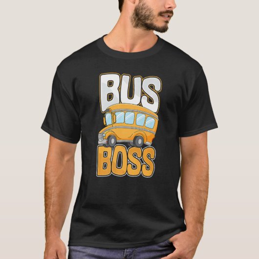 T-shirt Bus Boss School Bus Driver Men Women Student Deli (Devant)