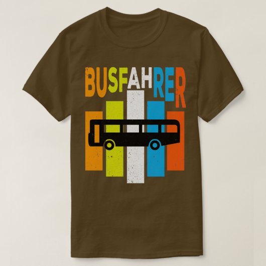 T-shirt Bus Bus Bus Bus Drive School Bus public (Design devant)