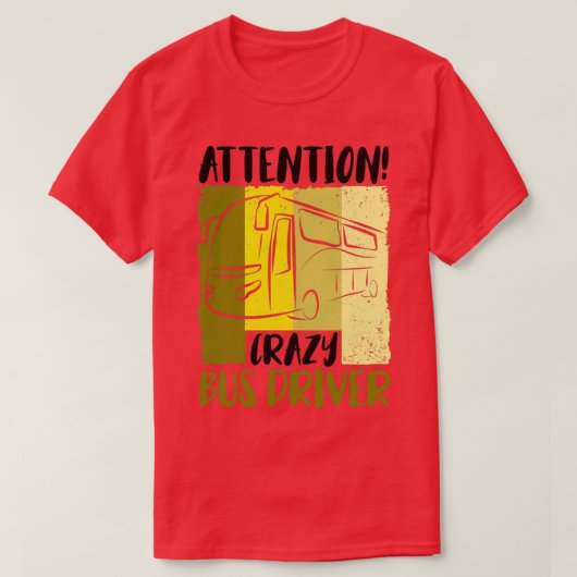T-shirt Bus Busfahrer Schulbus Autobus 3 (Design devant)