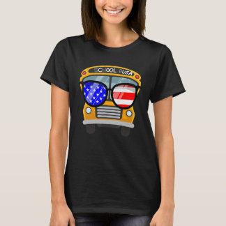 T-shirt Bus cool avec lunettes de soleil, Fête des autobus