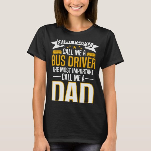 T-shirt Bus Driver Dad (Devant)