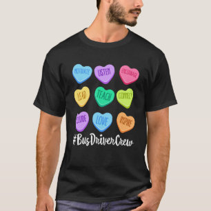 T-shirt BUS DRIVER ÉQUIPE Enseignant Valentine s Day Paste