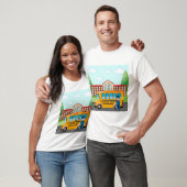 T-shirt Bus Et Chauffeur Scolaires (Unisexe)