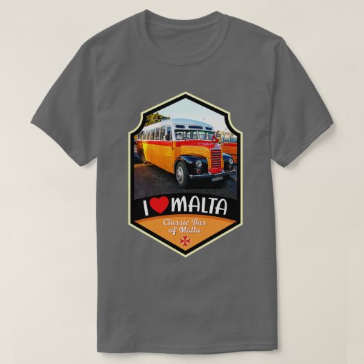 T-shirt Bus maltais classique de Malte (Design devant)