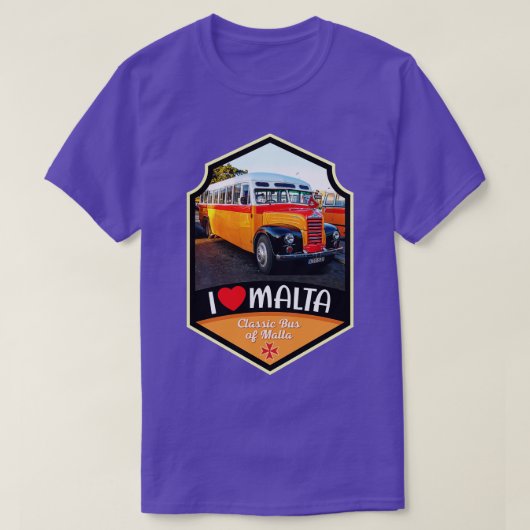 T-shirt Bus maltais classique de Malte (Design devant)