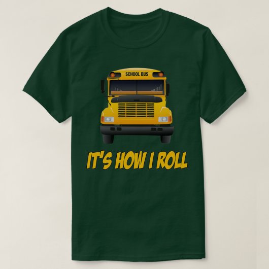 T-shirt Bus scolaire Itx27s Comment je roule (Design devant)