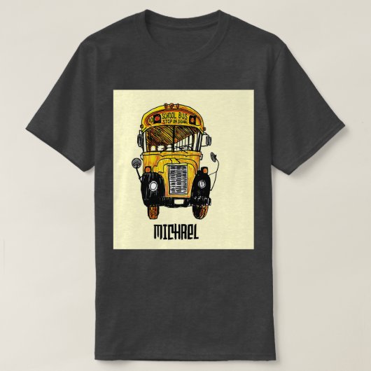 T-shirt Bus scolaire Je regarde hurler Enfants Funny Bus s (Design devant)