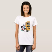 T-shirt Bus scolaire pour enfants (Devant entier)