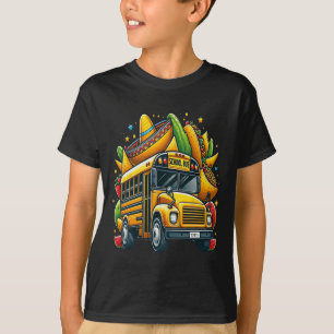 T-shirt Bus scolaire Tacos Enfants Hommes Femmes Mexicaine