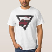 T-shirt bus triangle maroon (Devant)