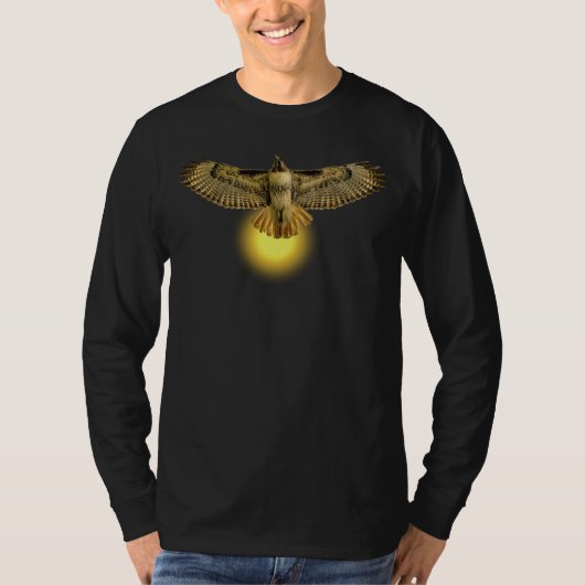 T-shirt Buse à queue rousse volant dans le soleil (Devant)