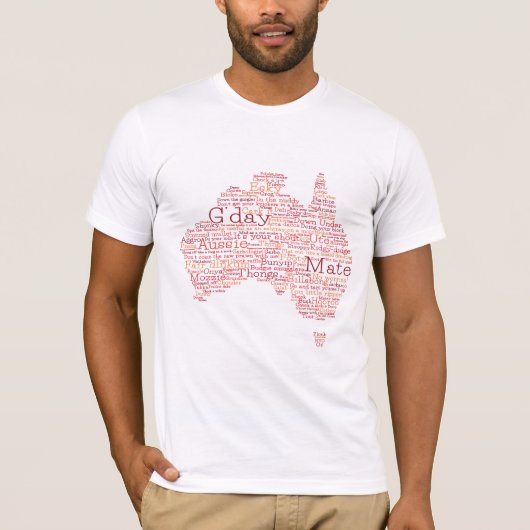 T-shirt Busfire Special Edition Aussie Slang Map (Devant)
