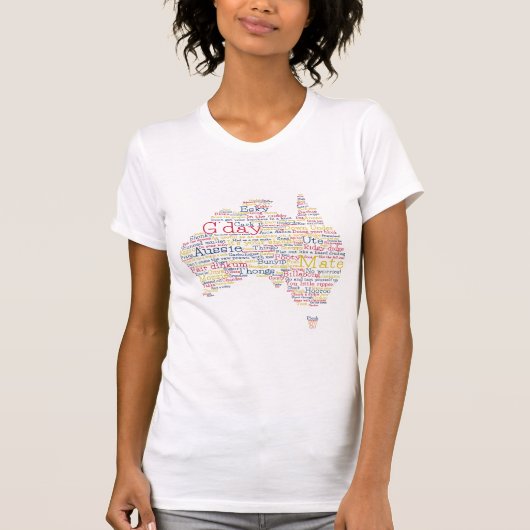 T-shirt Busfire Special Edition Aussie Slang Map (Devant)