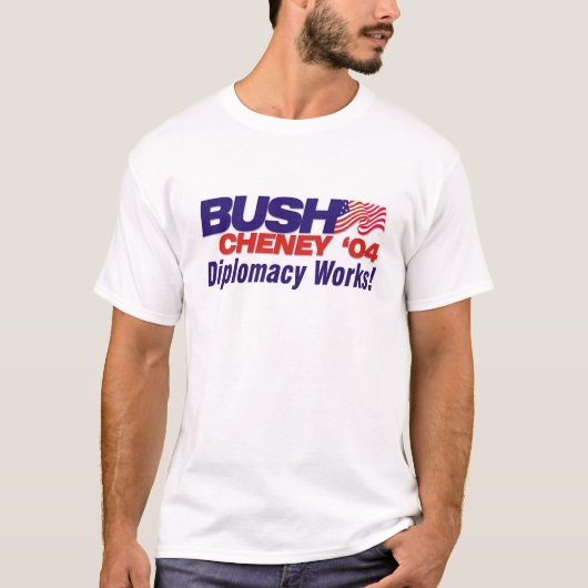 T-shirt Bush/Cheney de 'slogan 04 campagnes : Travaux de (Devant)