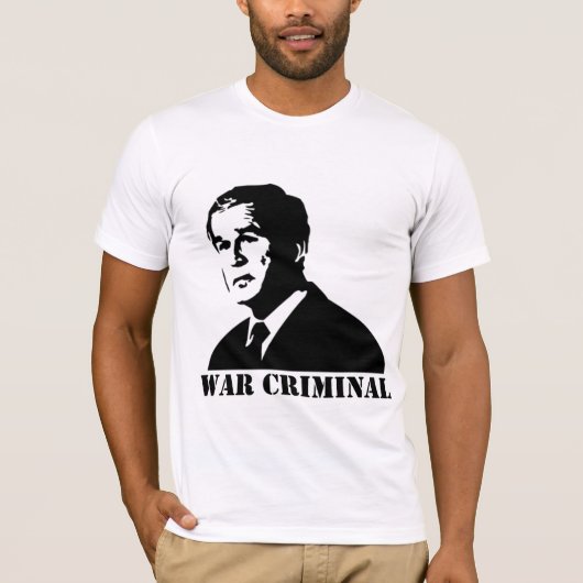 T-shirt Bush est un criminel de guerre (Devant)