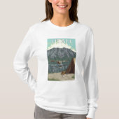 T-shirt Bush FishingUtah plat (Devant)
