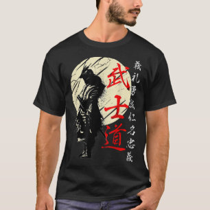 T-shirt Bushido Code Samurai Japonais Guerrier Kanji 