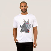 T-shirt Business Bull cool en costume avec lunettes de sol (Devant entier)