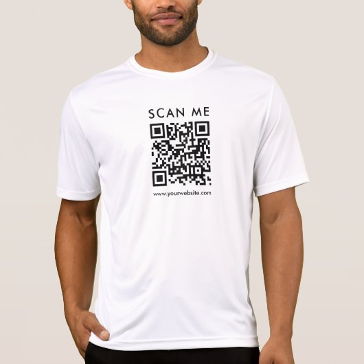 T-shirt Business  QR Code Scan Me Mens Double Sided Print (Devant)